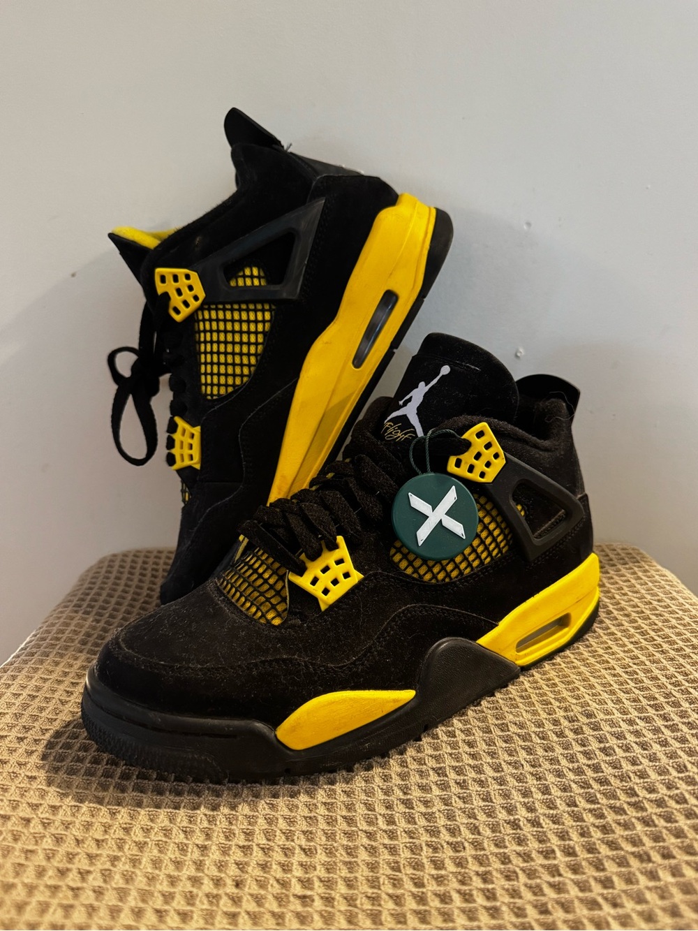 Jordan 4s- Black and Yellow- Men’s Sneakers